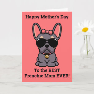 Prettige Moederdag van Dog Lilac Tan Frenchie Kaart