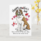 Prettige Moederdag van uw Sint Bernard Kaart (Gele Bloem)