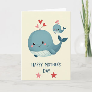 Prettige Moederdag Walvis kaart
