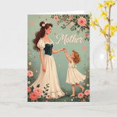 Prettige Moederdag Wenskaart Kaart (Gele Bloem)