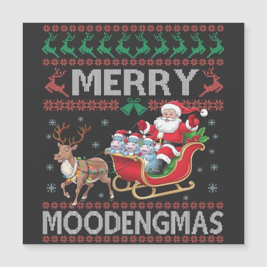 Prettige MooDengmas Moo Deng Kerstman Nijlpaard (Voorkant)