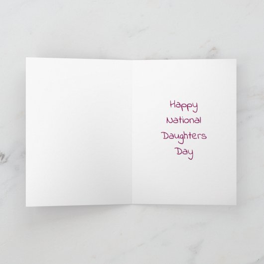 Prettige Nationale Dochters Dag Kaart (Binnen)