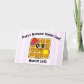 Prettige Nationale Wafeldag, Grappige Feestdagen Kaart (Voorkant)
