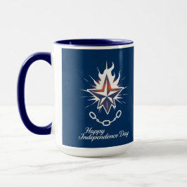 Prettige Onafhankelijkheidsdag Lichtende Lone Star Mok