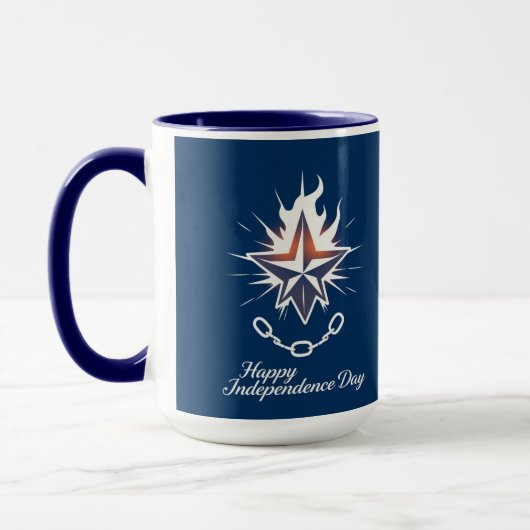 Prettige Onafhankelijkheidsdag Lichtende Lone Star Mok (Links)