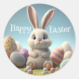 Prettige paas klassieke ronde sticker