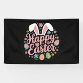 Prettige paasuitspraken Ei Konijn Spandoek (Horizontaal)