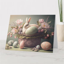 Prettige paaswensen pastel illustratie kaart