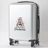 Prettige Pandamas Pun Panda Kerstmis (2) Sticker (Koffer)