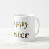 Prettige Pasen decoratieve tekst  Koffiemok (Voorkant rechts)