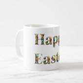 Prettige Pasen decoratieve tekst  Koffiemok (Voorkant links)