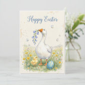 Prettige Pasen Gans Kaart | Kuiken & Maartjes (Staand voorkant)