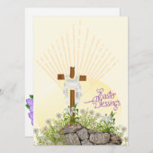 Prettige Pasen Zegeningen Feestdagenkaart (Voorkant / Achterkant)