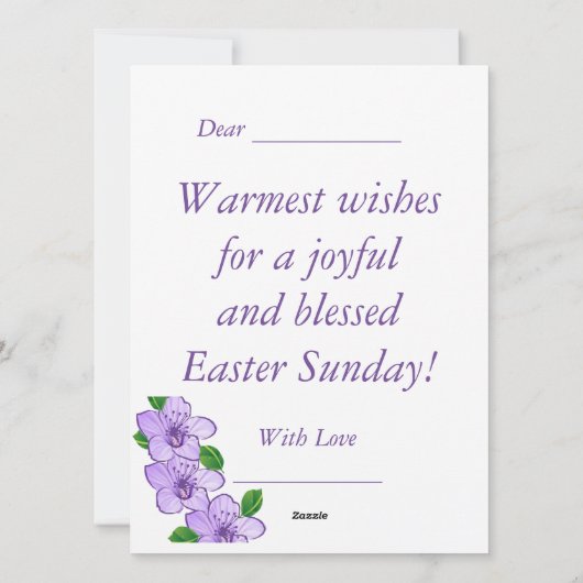 Prettige Pasen Zegeningen Feestdagenkaart (Achterkant)