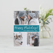 Prettige Pawlidays 3 Foto Feestdagenkaart (Staand voorkant)