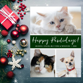 Prettige Pawlidays 3 Foto Feestdagenkaart