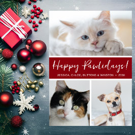 Prettige Pawlidays 3 Foto Feestdagenkaart