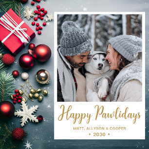 Prettige Pawlidays Foto Feestdagenkaart