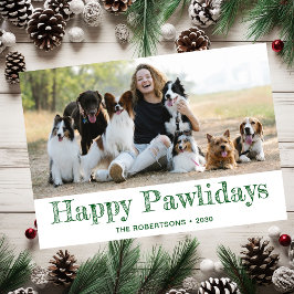 Prettige Pawlidays Foto Feestdagenkaart