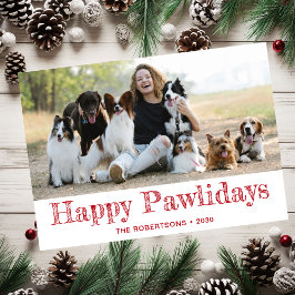 Prettige Pawlidays Foto Feestdagenkaart