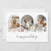 Prettige Pawlidays Fotokaarten Met Naam Van Hond D Feestdagenkaart (Voorkant)