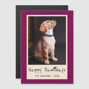 Prettige Pawlidays Grappige Stuntelige Foto van Hu Magnetische Uitnodiging