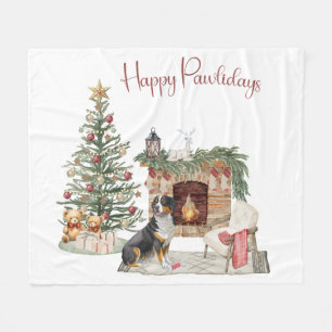 Prettige Pawlidays Hond Design- Berner Sennenhond Fleece Deken