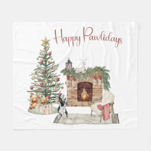 Prettige Pawlidays Hond Design- Boston Terrier Fleece Deken
