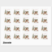 Prettige Pawlidays Hond Design- Brittany Spaniel Vierkante Sticker (Vel)