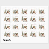 Prettige Pawlidays Hond Design - Collie Vierkante Sticker (Vel)