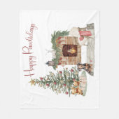 Prettige Pawlidays Hond Design- Dachshund Fleece Deken (Voorkant)