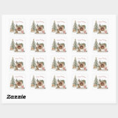 Prettige Pawlidays Hond Design- Duitse Herder Vierkante Sticker (Vel)