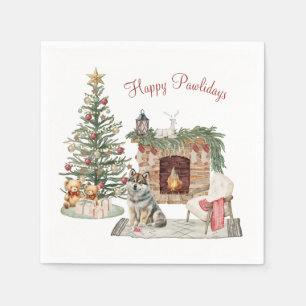 Prettige Pawlidays Hond Design- Husky Servet