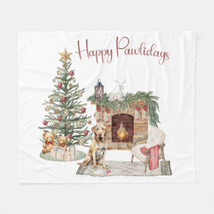 Prettige Pawlidays Hond Design- Labrador Retriever Fleece Deken