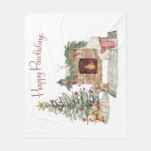 Prettige Pawlidays Hond Design- Poodle Fleece Deken (Voorkant)