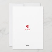 Prettige Pawlidays Hond Foto Modern Kerstmis Huisd Feestdagenkaart (Achterkant)