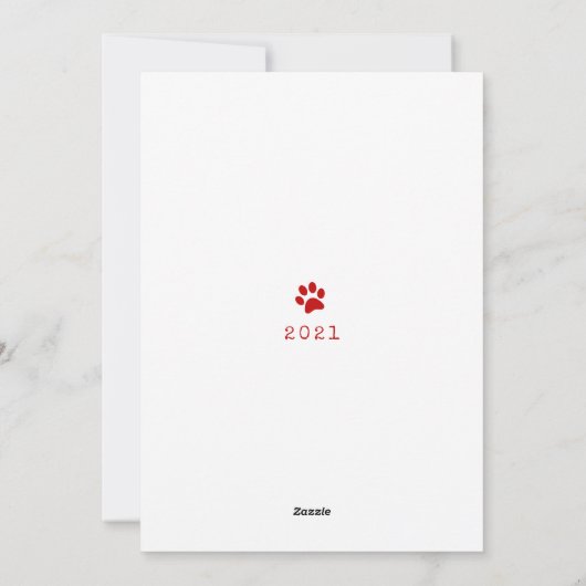 Prettige Pawlidays Hond Foto Modern Kerstmis Huisd Feestdagenkaart (Achterkant)