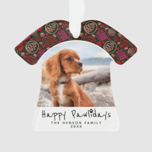 Prettige Pawlidays Hond huisdier foto één lijn Ker Ornament