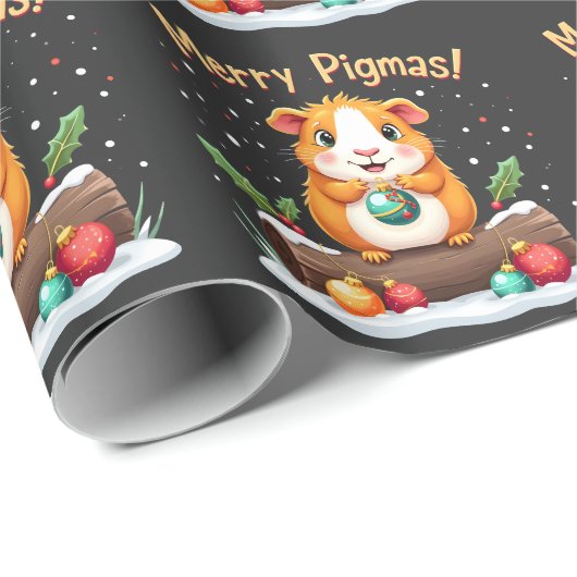 Prettige Pigmas Cavia Kerstman Cadeaupapier (Rol Hoek)