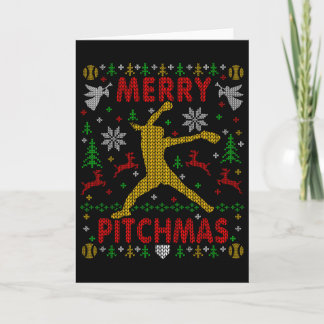 Prettige Pitchmas Fastpitch Softll Pitcher Lelijke Kaart