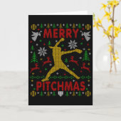 Prettige Pitchmas Fastpitch Softll Pitcher Lelijke Kaart (Gele Bloem)
