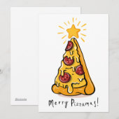 Prettige Pizzamas - Een Feestelijke Plak Vol Gezel Feestdagenkaart (Voorkant / Achterkant)