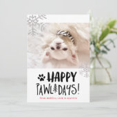 Prettige Poesfeestdagen | Kerstkaart met huisdier  (Staand voorkant)