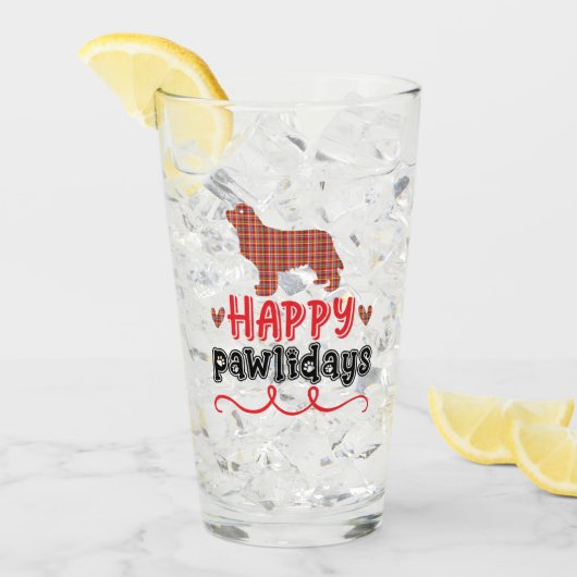 Prettige Poeske-dagen | Grappige Woordspeling Glas (Voorkant ijs)