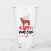 Prettige Poeske-dagen | Grappige Woordspeling Glas (Voorkant)