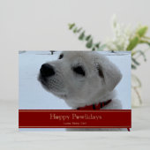 Prettige Poeskerstdagen Folie Feestdagenkaart (Staand Voorkant)