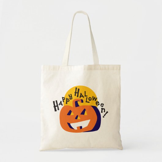 Prettige Pompoen Leuke Halloween Tote Bag (Voorkant)