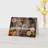 Prettige pompoenen voor Thanksgiving Kaart (Gele Bloem)