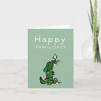 Prettige Poot-feestdagen Dashond Kerstkaart Kaart