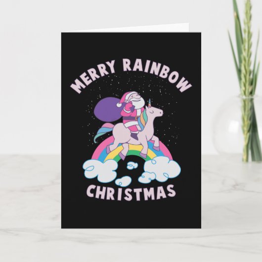 Prettige Regenboog Kerstmis Kaart (Voorkant)